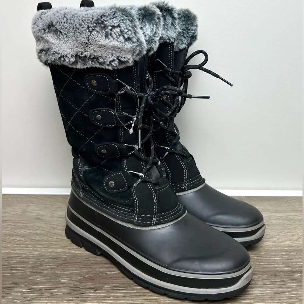 Khombu Womens Ellie Lace Up Winter Boots Sz 7